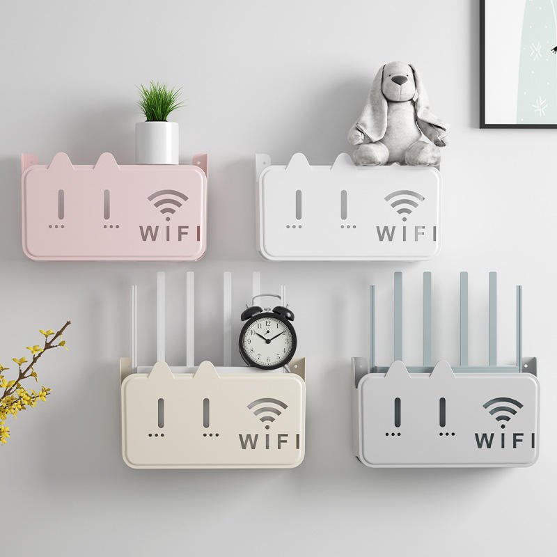 wall-mounted wifi router storage box