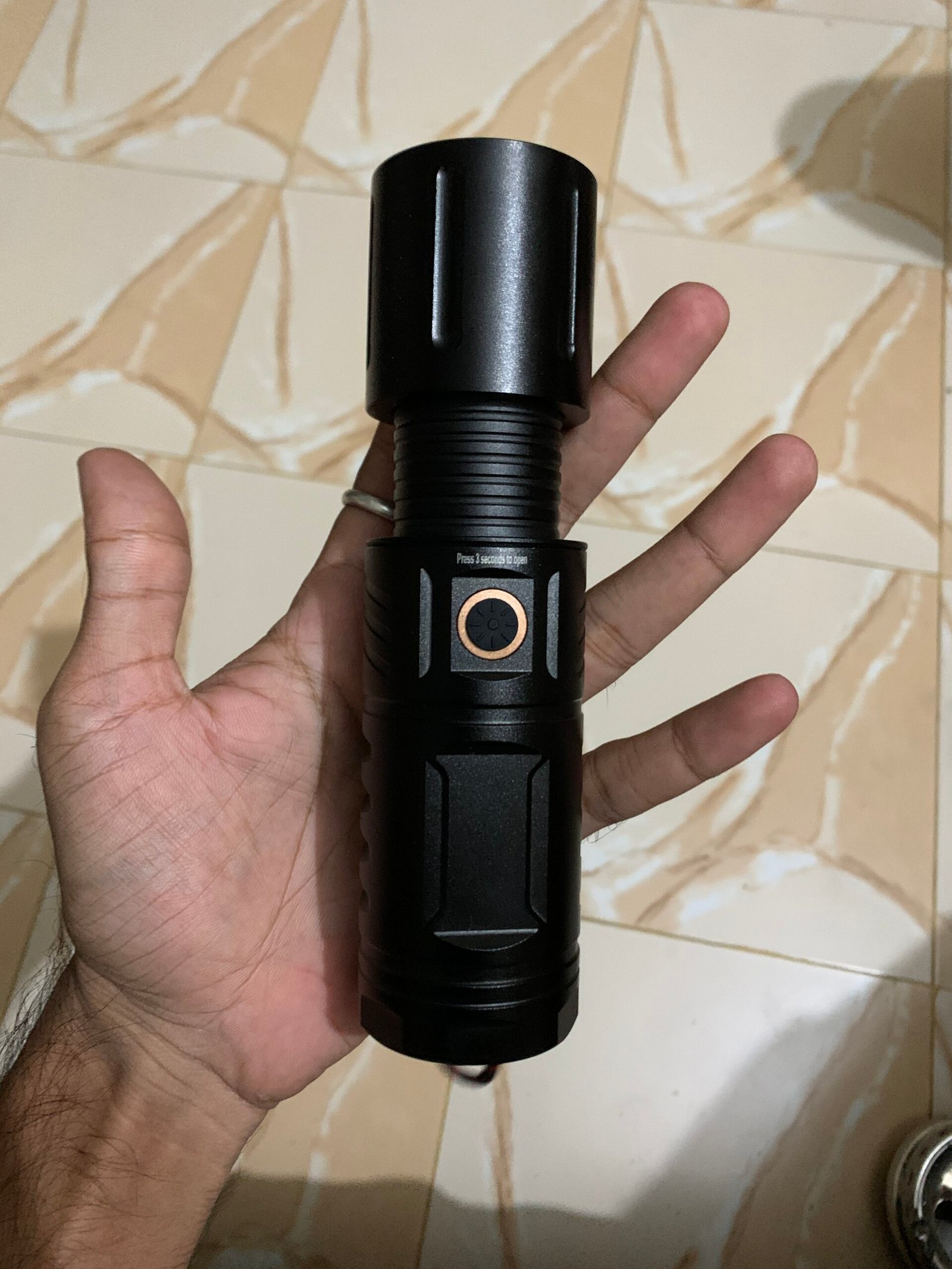 Aluminum Strong Light Zoomable USB Tactical Torch Flashlight Led Rechargeable Mini Flashlight - Image 6