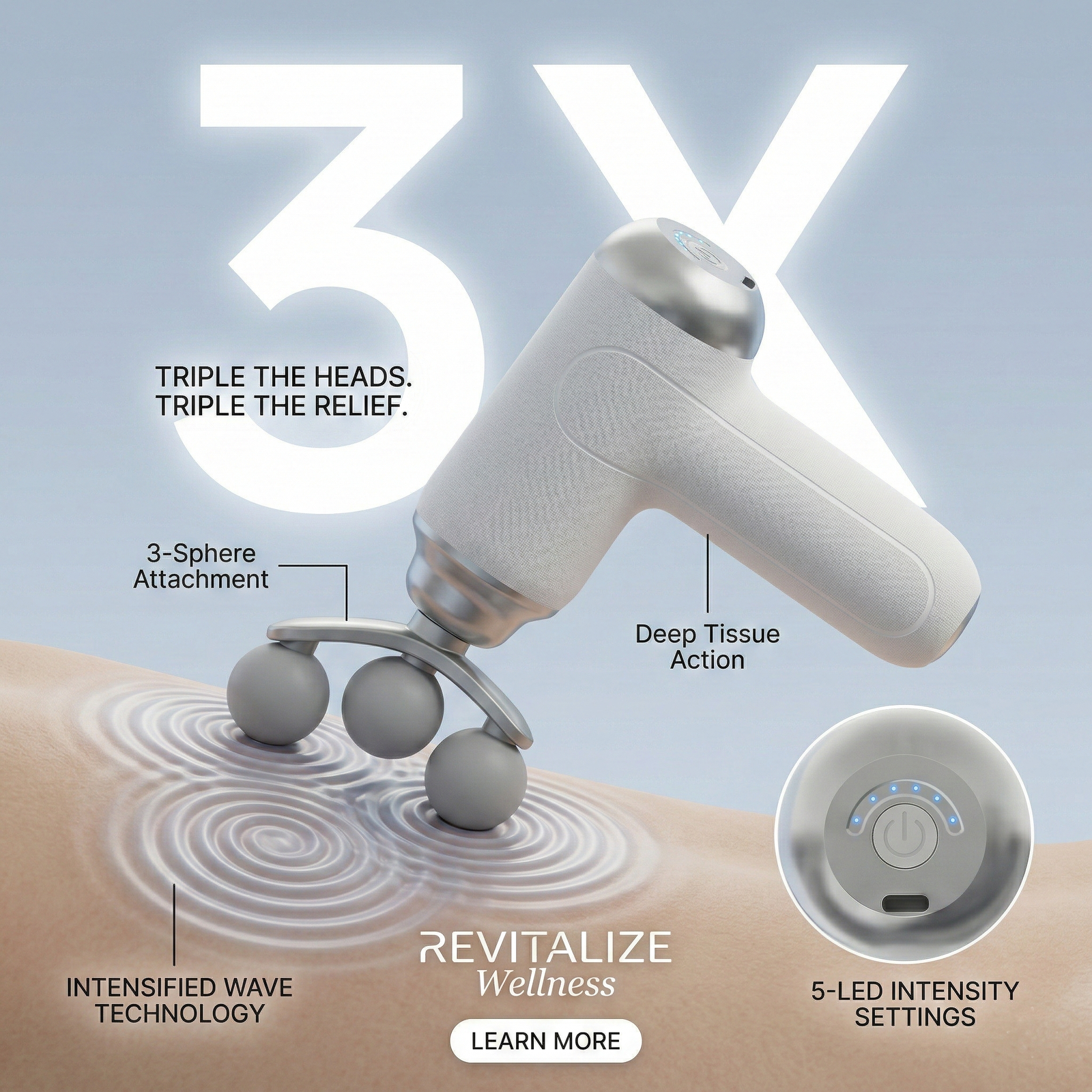 Blueidea Triple-Head Fascia Gun - Image 3