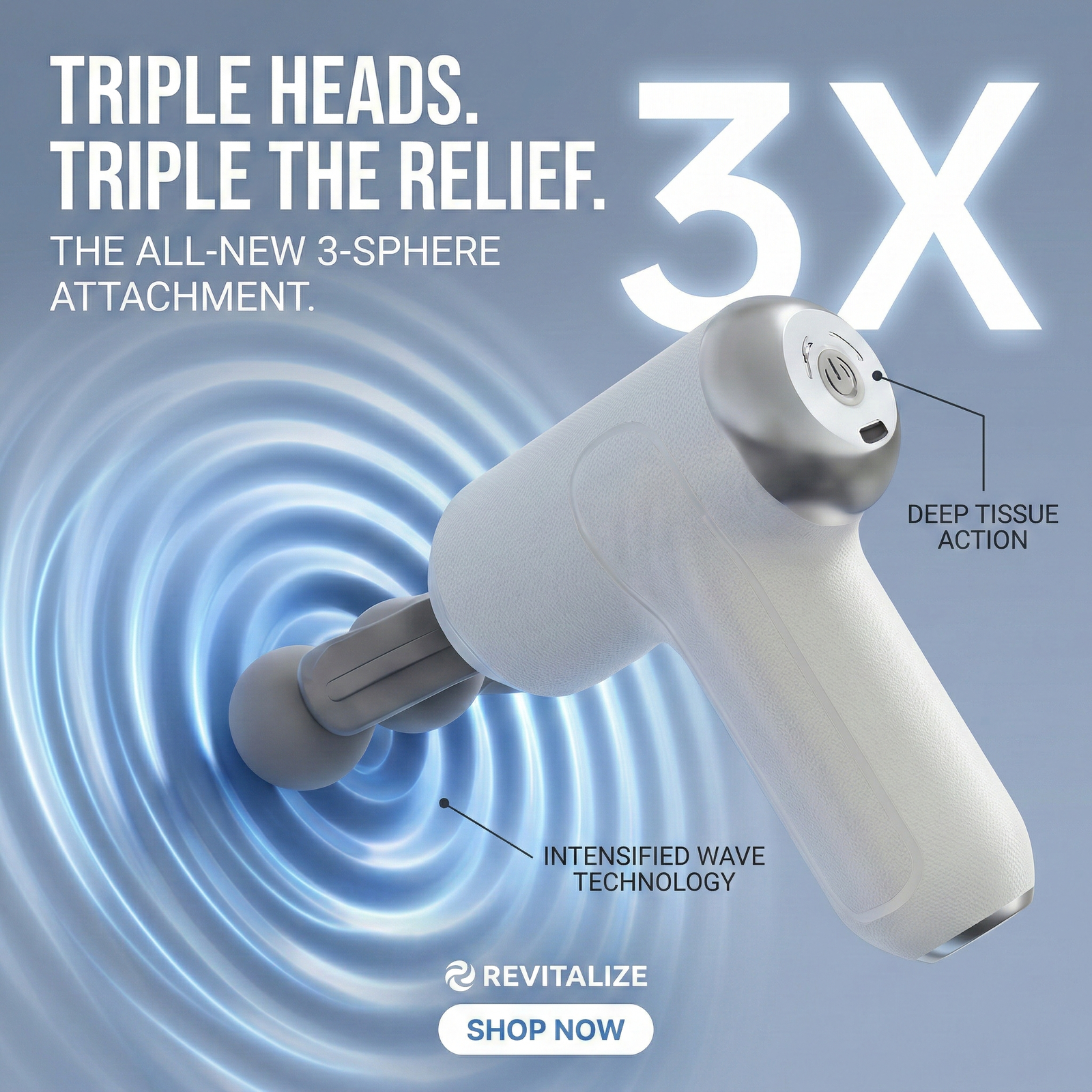 Blueidea Triple-Head Fascia Gun - Image 2